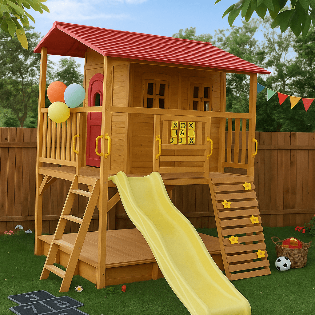 Sweet Shack Cubby House with Sandbox with Cover