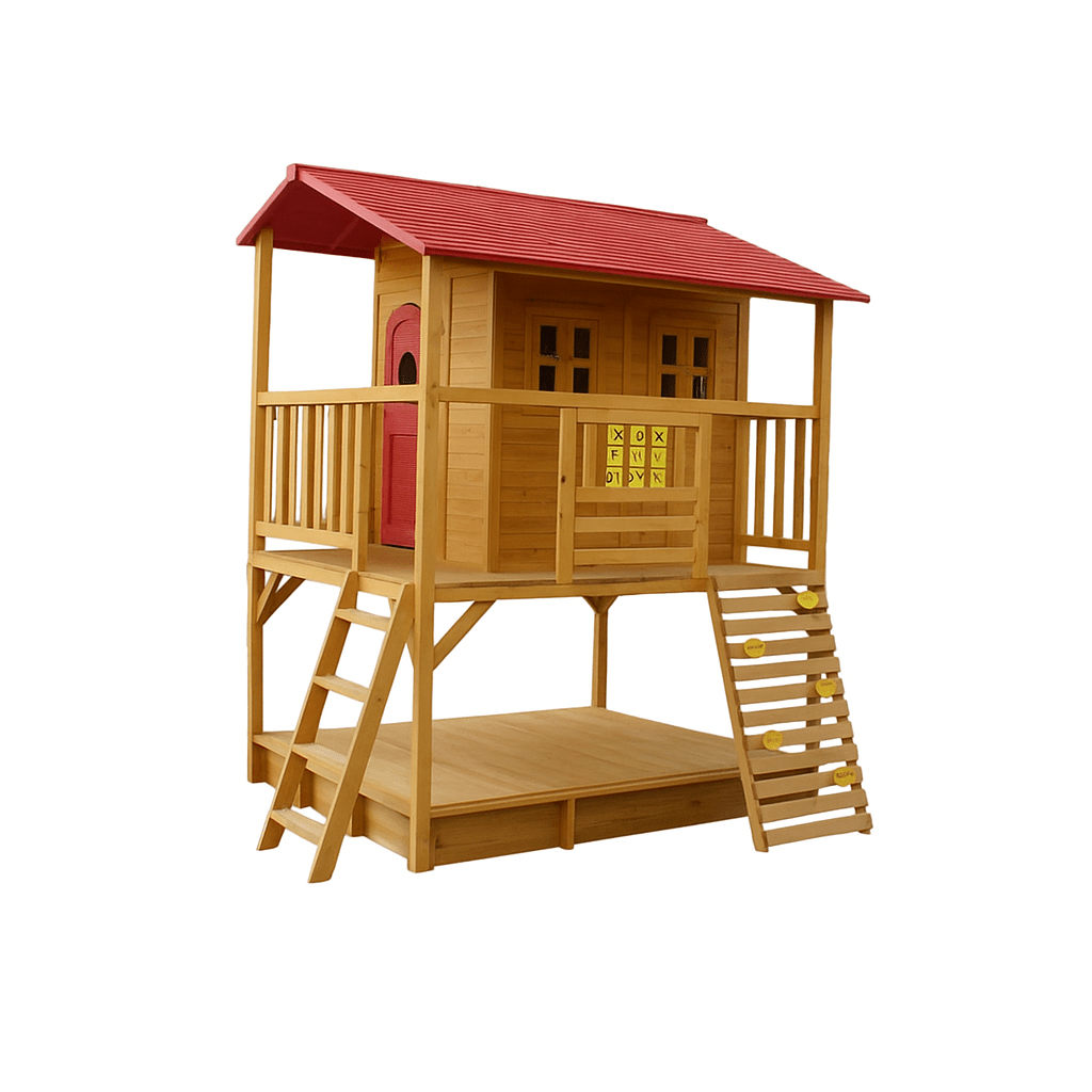 Sweet Shack Cubby House with Sandbox with Cover