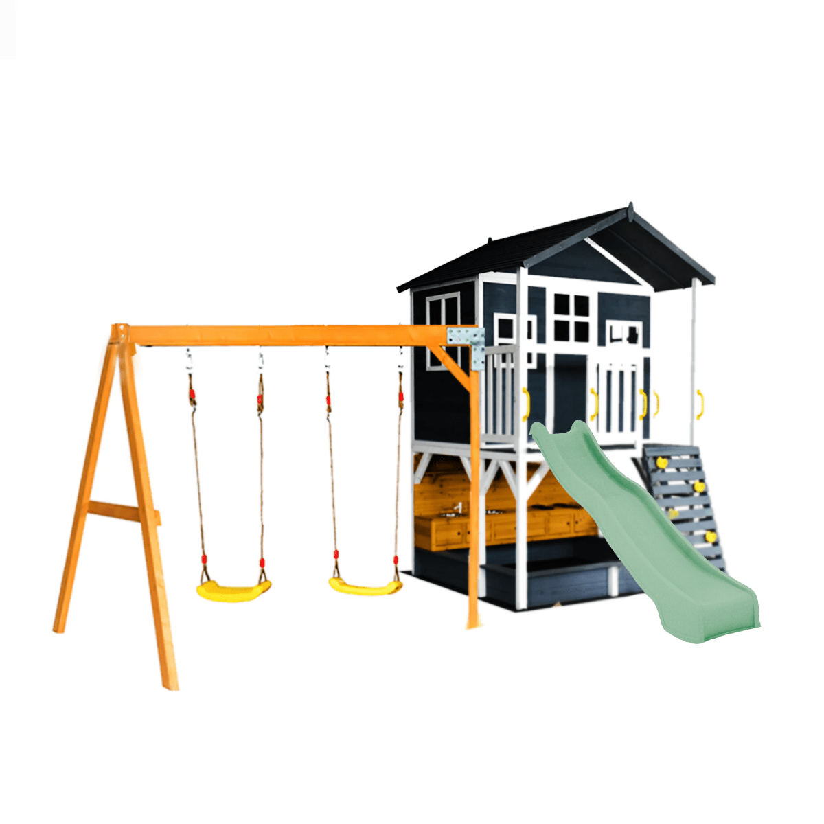 Caboodle Shack with Mud Kitchen & Swing Set