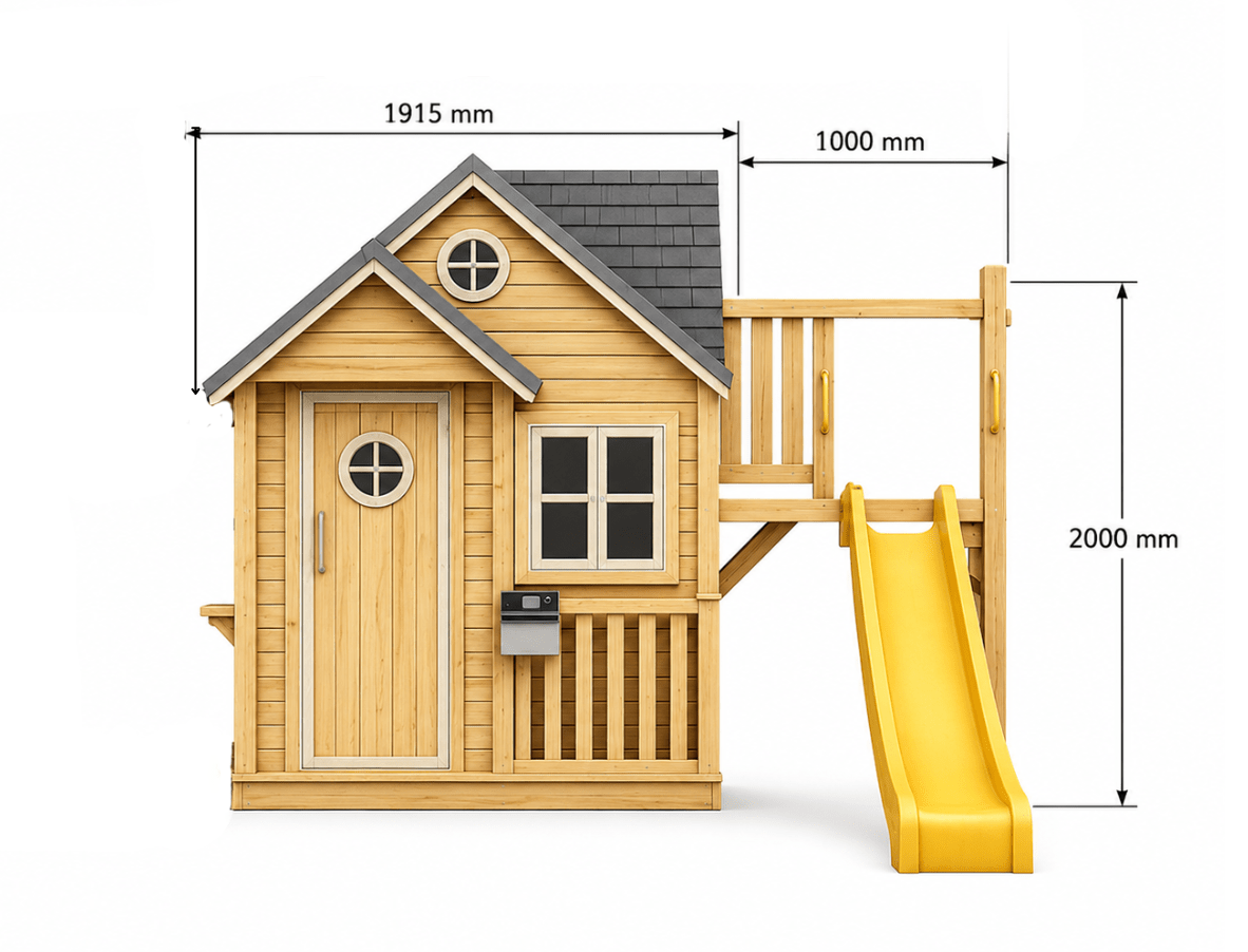 Jolly Shack Cubby House with Mud Kitchen & Swing Set