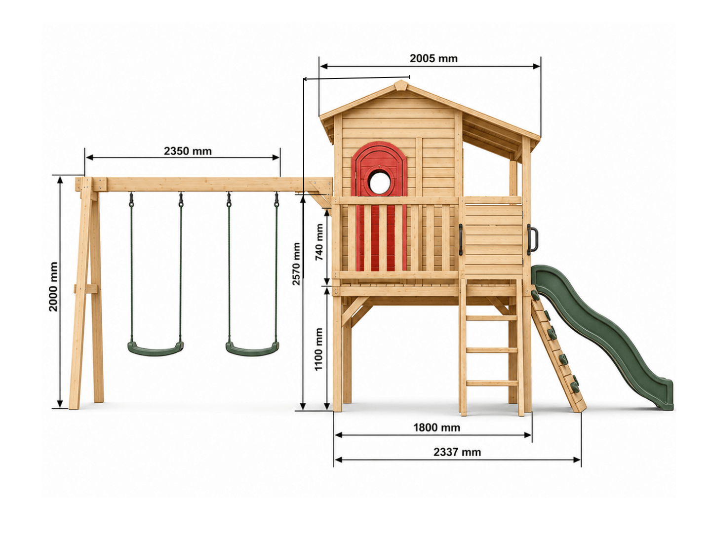 Sweet Shack with Swing Set