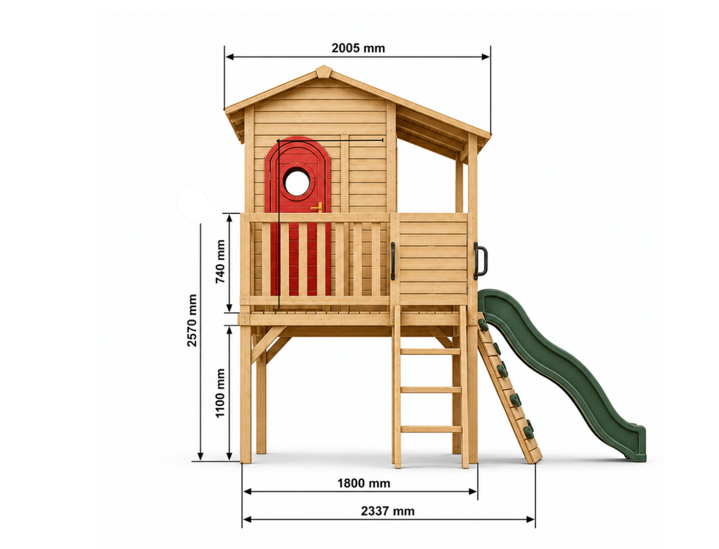 Sweet Shack Cubby House with Sandbox with Cover