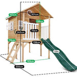 Lifespan Kids Archie Elevated Cubby House with Green Slide
