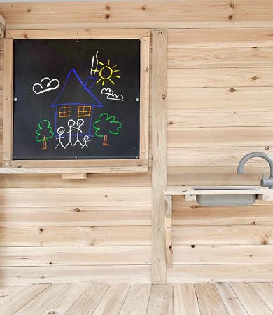 Kingston Cubby House, Monkey Bars & Swing Set with 2.2m Slide (All Colour Variants)