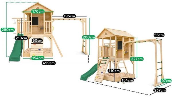 Kingston Cubby House with 2.2m Slide (All Colour Variants)