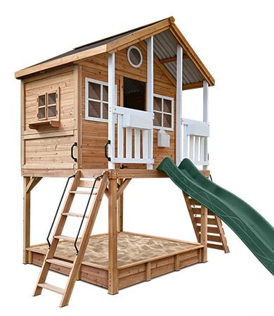 Lifespan Kids Winchester Cubby House with 1.45m Elevation Platform and 3m Slide