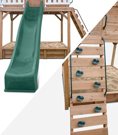 Lifespan Kids Winchester Cubby House with 1.45m Elevation Platform and 3m Slide