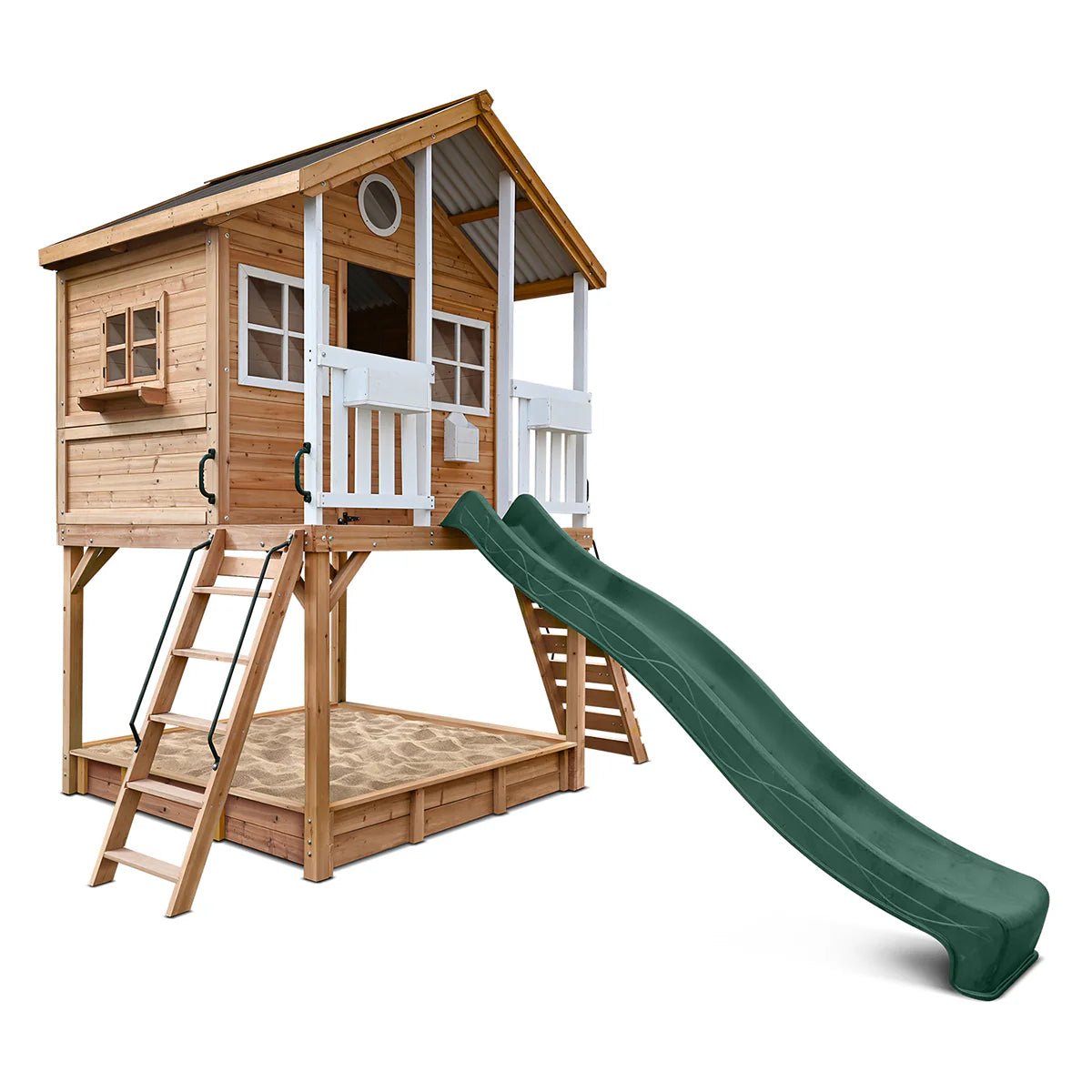 Lifespan Kids Winchester Cubby House with 1.45m Elevation Platform and 3m Slide