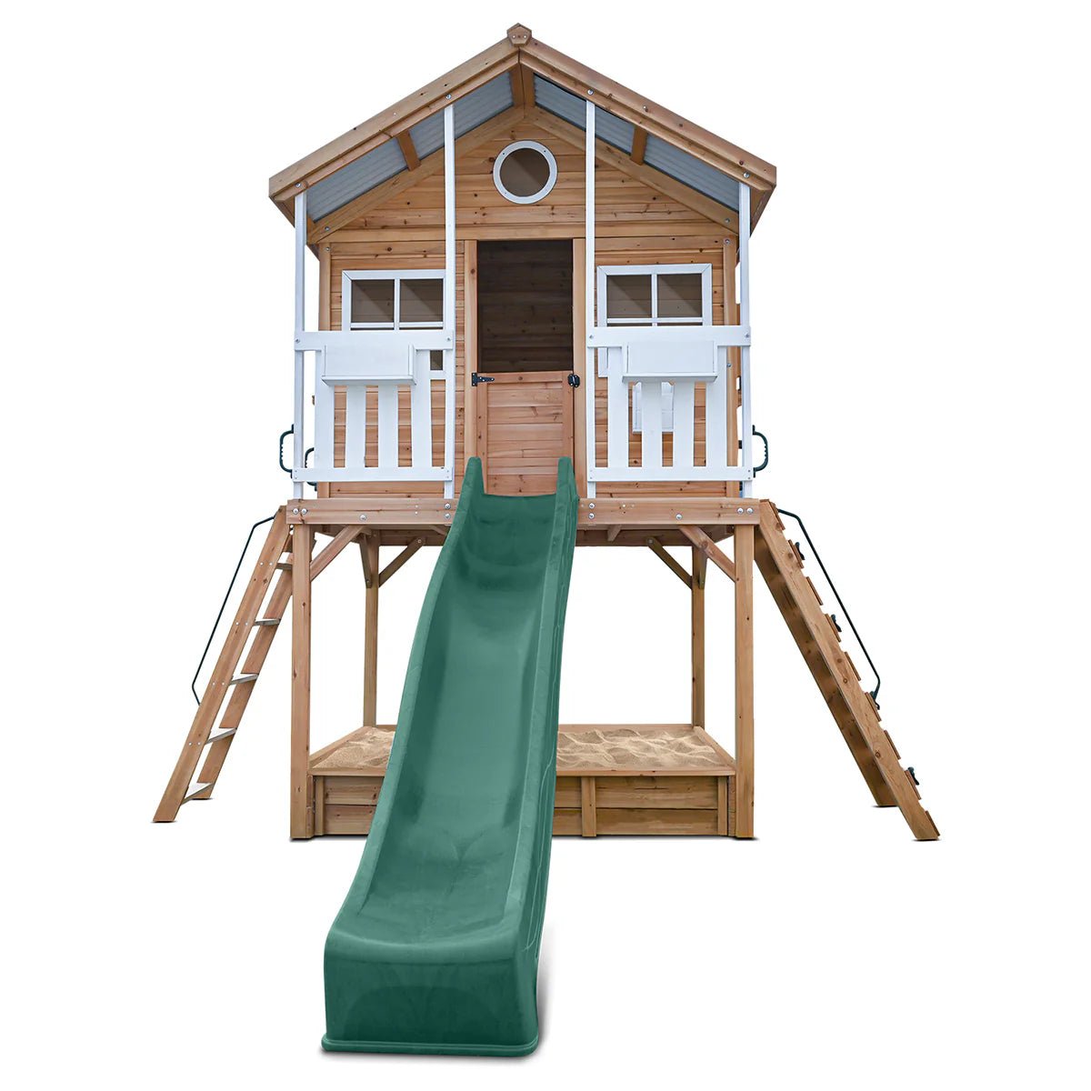 Lifespan Kids Winchester Cubby House with 1.45m Elevation Platform and 3m Slide