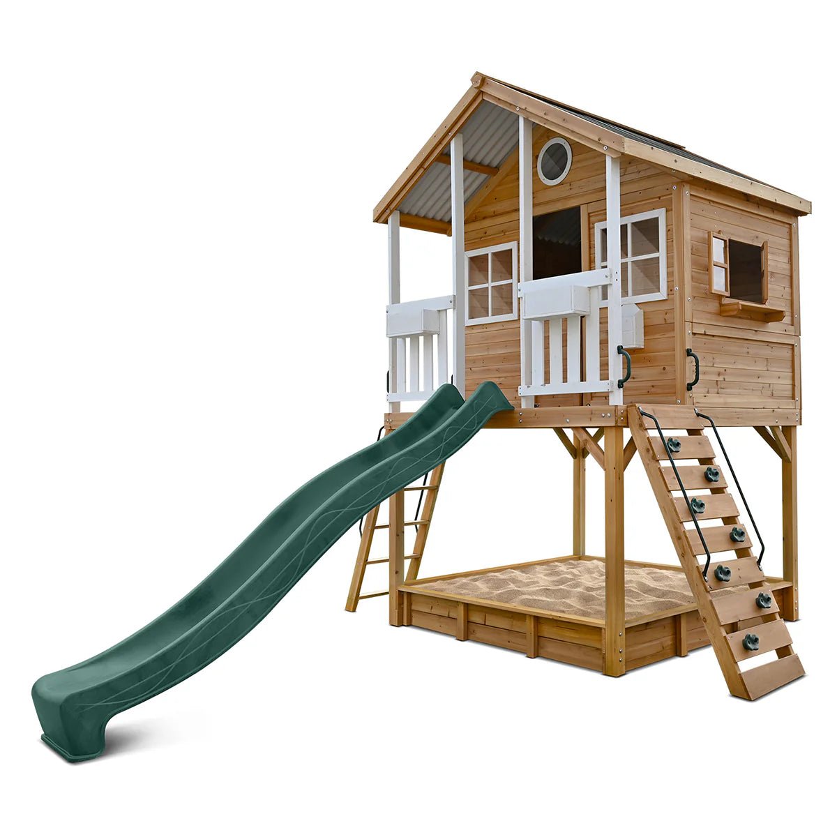 Lifespan Kids Winchester Cubby House with 1.45m Elevation Platform and 3m Slide
