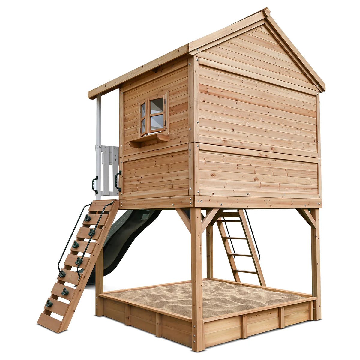 Lifespan Kids Winchester Cubby House with 1.45m Elevation Platform and 3m Slide