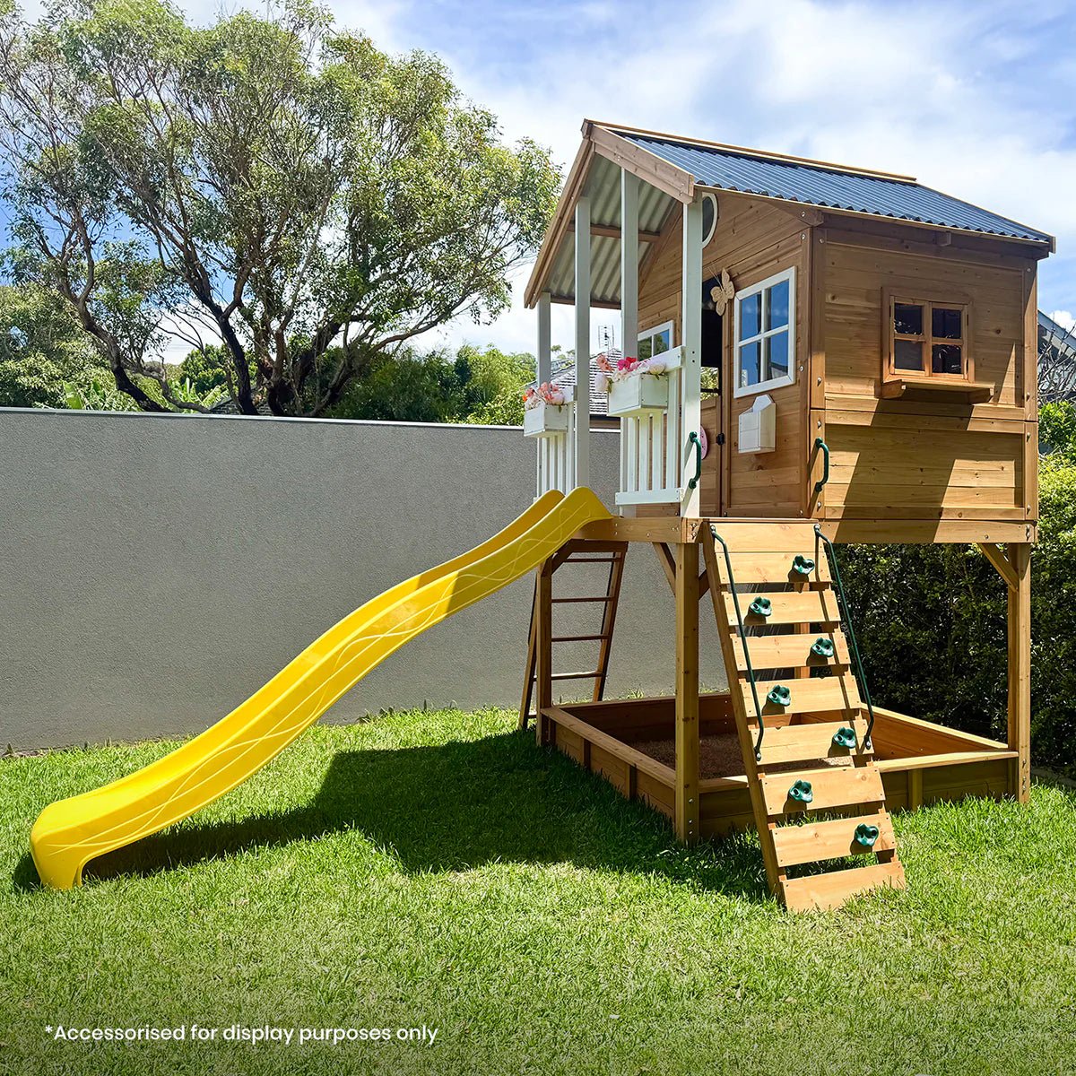 Lifespan Kids Winchester Cubby House with 1.45m Elevation Platform and 3m Slide