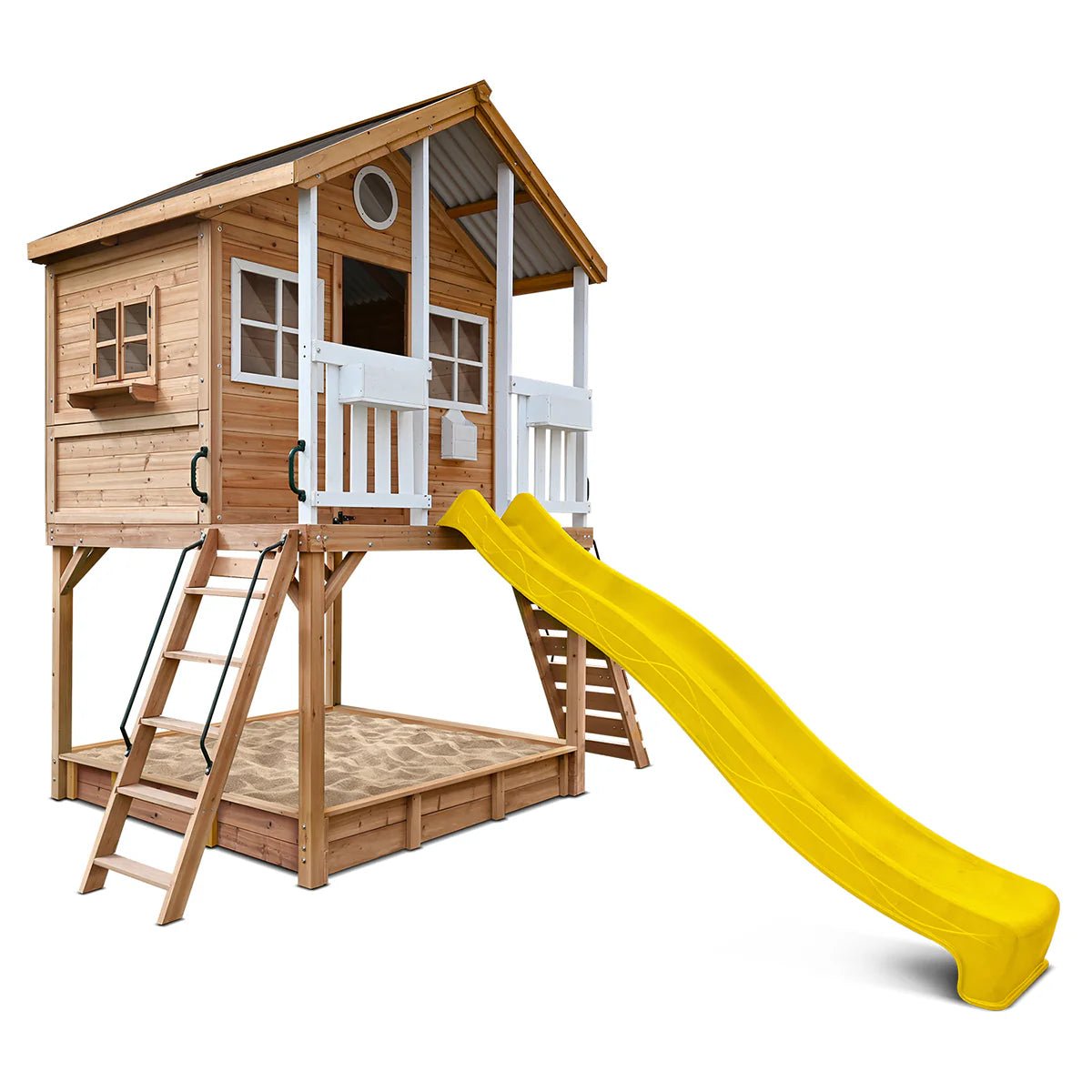 Lifespan Kids Winchester Cubby House with 1.45m Elevation Platform and 3m Slide