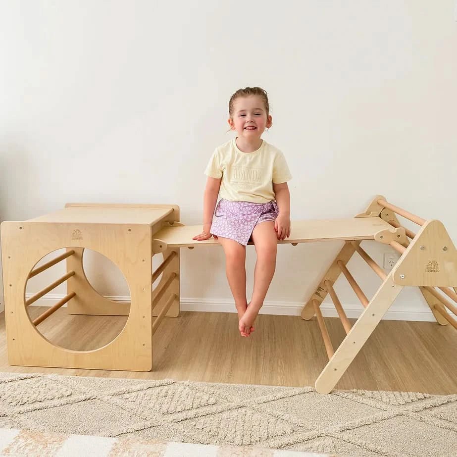 Lifespan Kids Pikler Climbing Frame Package with Slide, Cube and Triangle