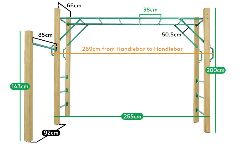 Lifespan Kids Amazon 3.0m Monkey Bar Set