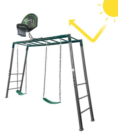 Lifespan Kids Stanley Heavy Duty Monkey Bars with Anchor Kit and Basketball Ring