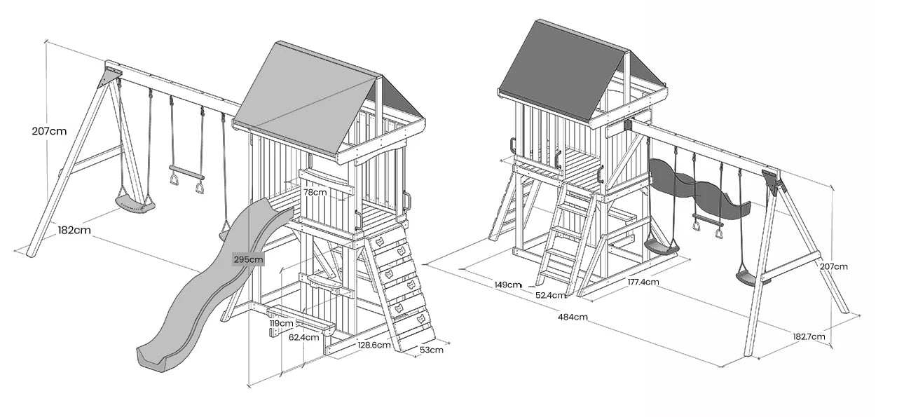 Lifespan Kids Carindale Play Centre Set with 2.2m Slide