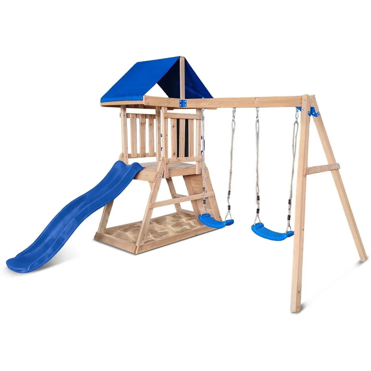Lifespan Kids Hazelbrook Swing Set & Play Centre with 1.8 m Slide (Yellow / Blue)