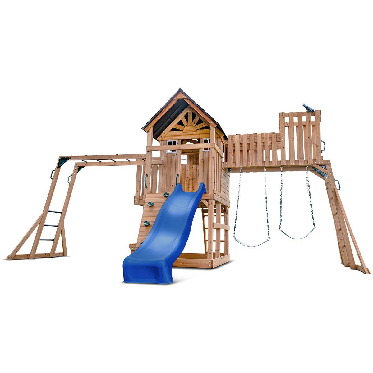 Lifespan Kids Kensington Swing Set, Monkey Bars & Play Centre with 2.2m Slide