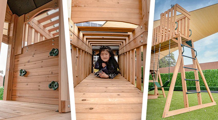Lifespan Kids Kensington Swing Set, Monkey Bars & Play Centre with 2.2m Slide