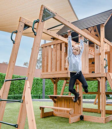 Lifespan Kids Kensington Swing Set, Monkey Bars & Play Centre with 2.2m Slide