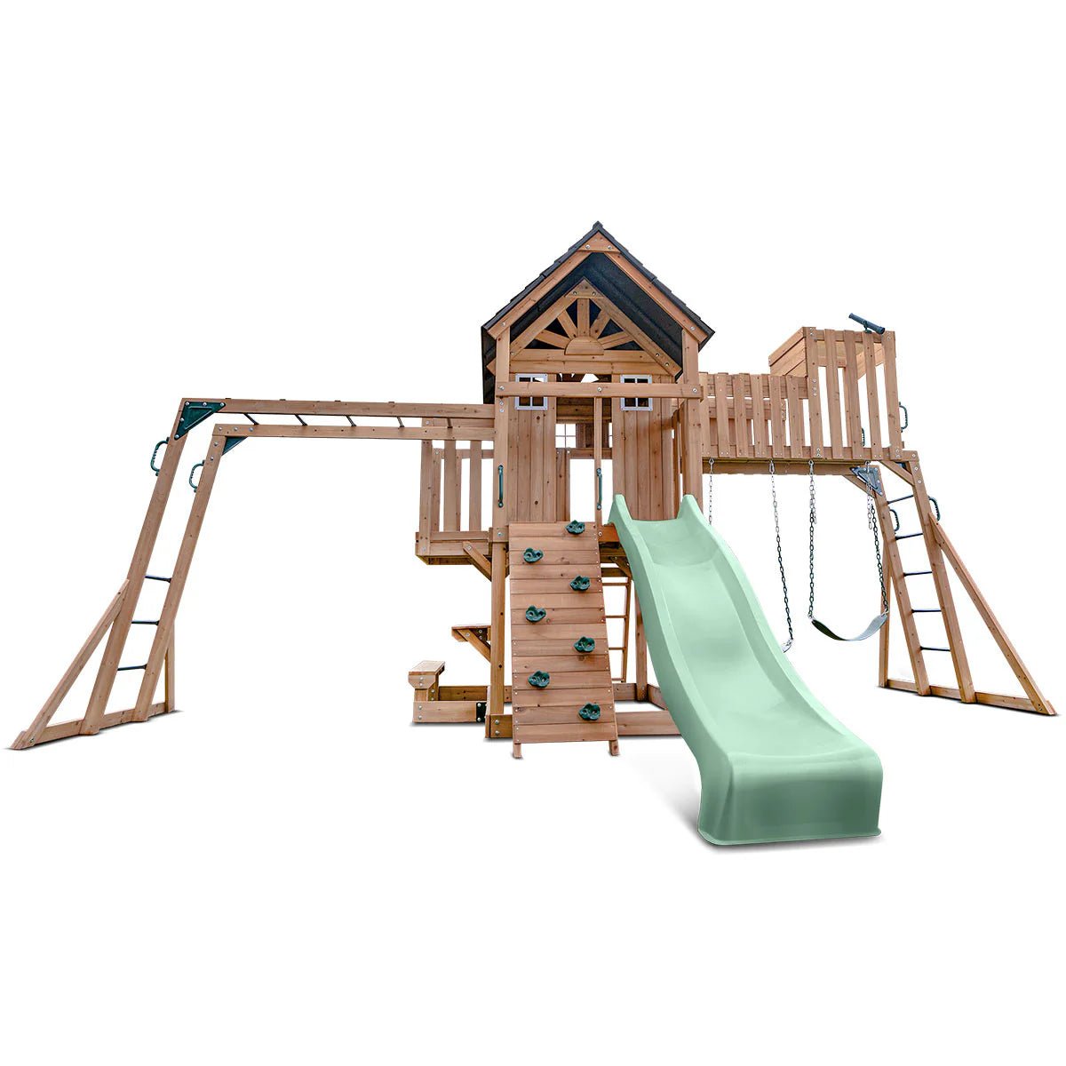 Lifespan Kids Kensington Swing Set, Monkey Bars & Play Centre with 2.2m Slide