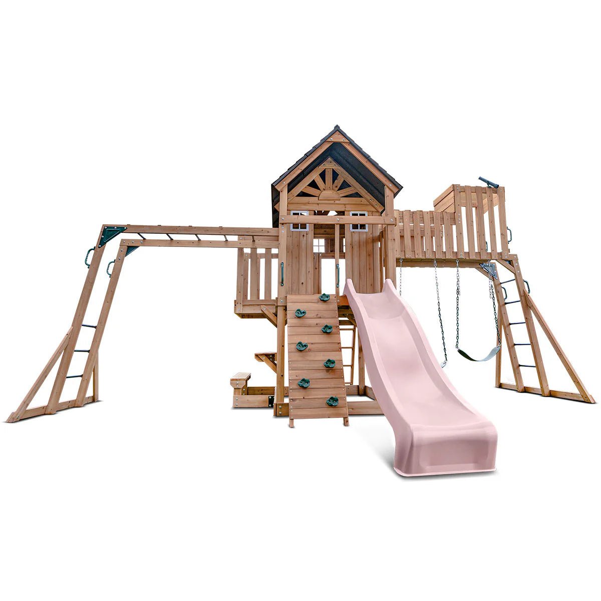 Lifespan Kids Kensington Swing Set, Monkey Bars & Play Centre with 2.2m Slide