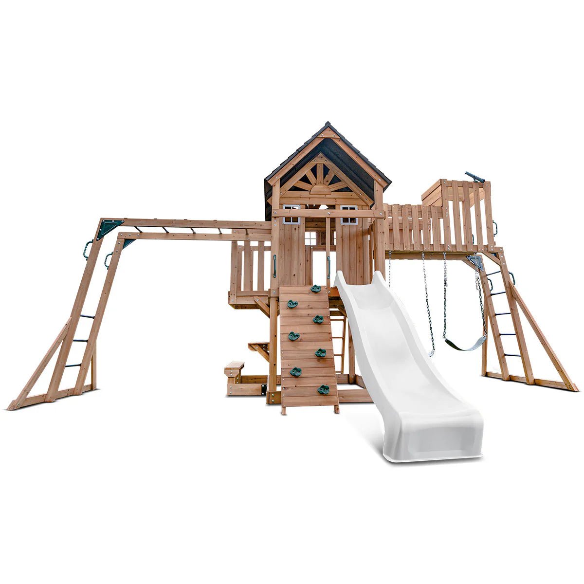 Lifespan Kids Kensington Swing Set, Monkey Bars & Play Centre with 2.2m Slide