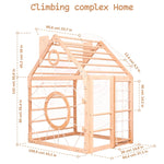 Scandinavian Wooden Climbing Playhouse