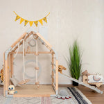 Scandinavian Wooden Climbing Playhouse