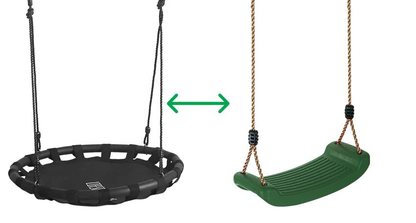 Cellar Nest Swing Set with Slippery Slide