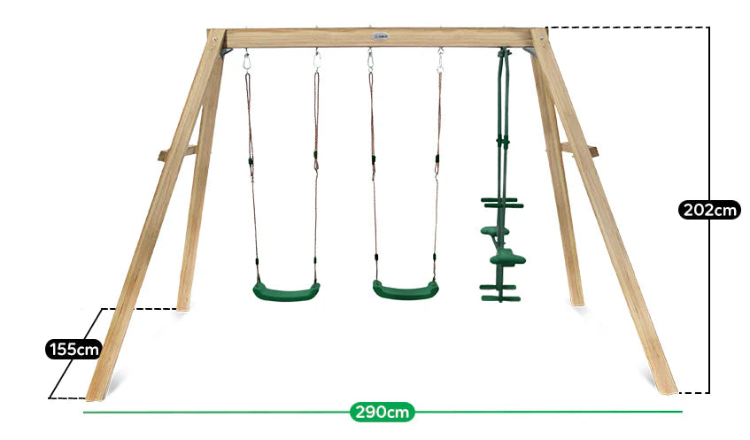 Lifespan Kids Forde 3-Station Timber Swing Set