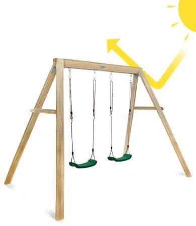 Holt 2-Station Timber Swing Set