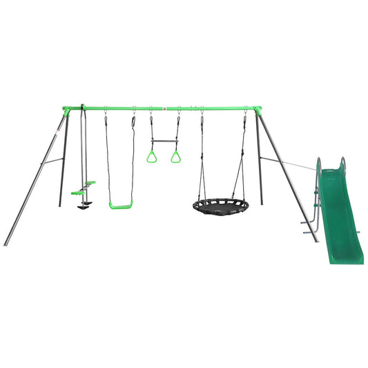 Lifespan Kids Lynx Station Swing Set with Slippery Slide