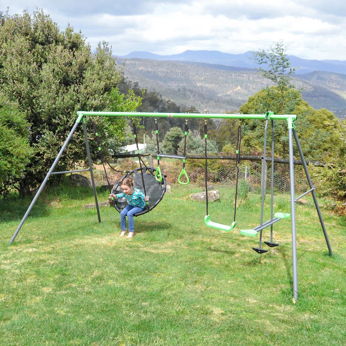 Lifespan Kids Lynx Station Swing Set with Slippery Slide
