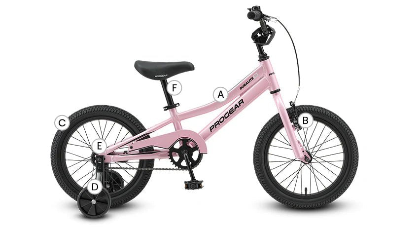 Progear DuraLite Kids Bike 16 - Baby Pink