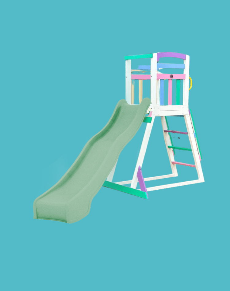 Pool Slide 2.2m with Wooden Frame - Choose your colour slide