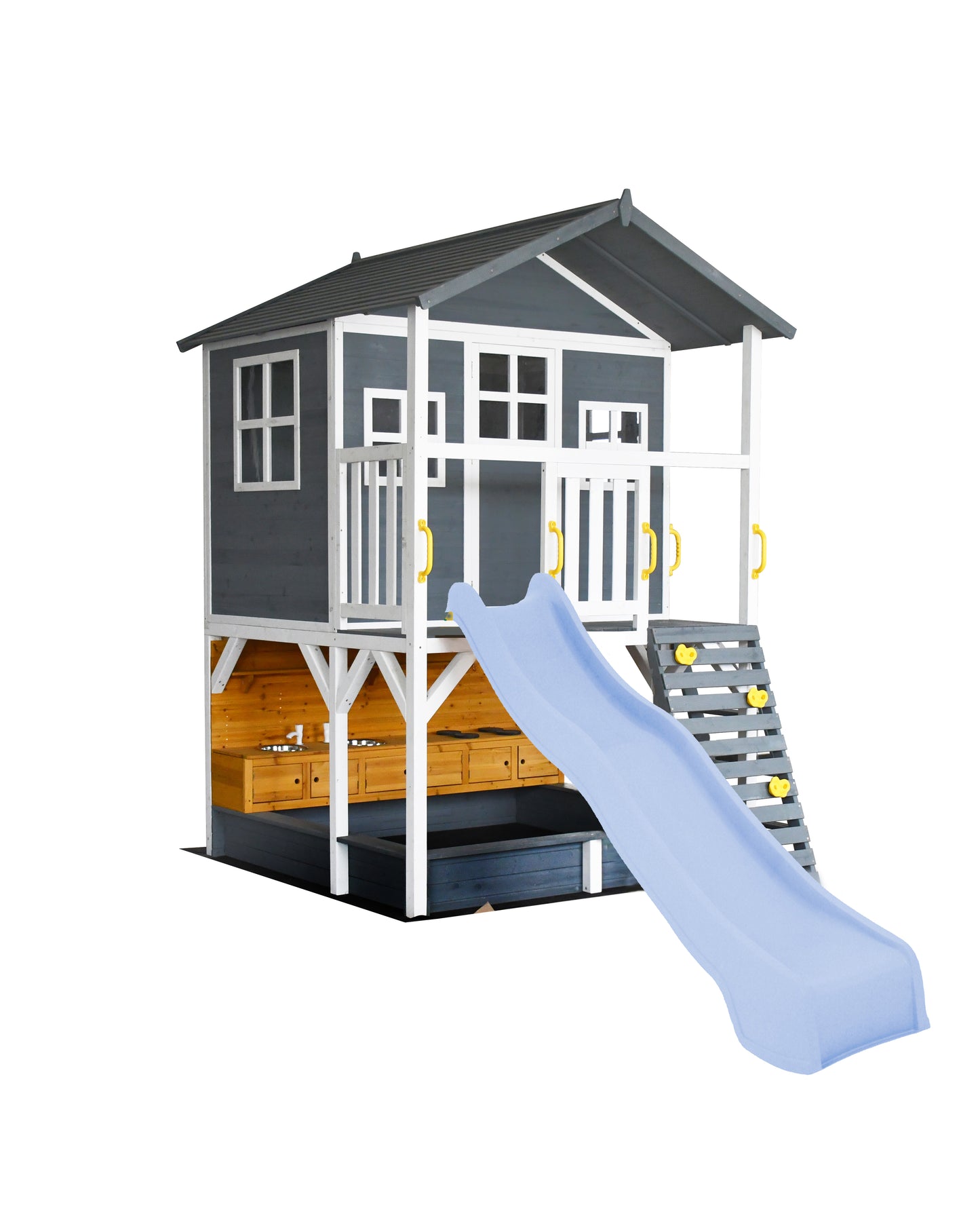 Caboodle Shack with Mud Kitchen, Monkey Bars & Swing Set