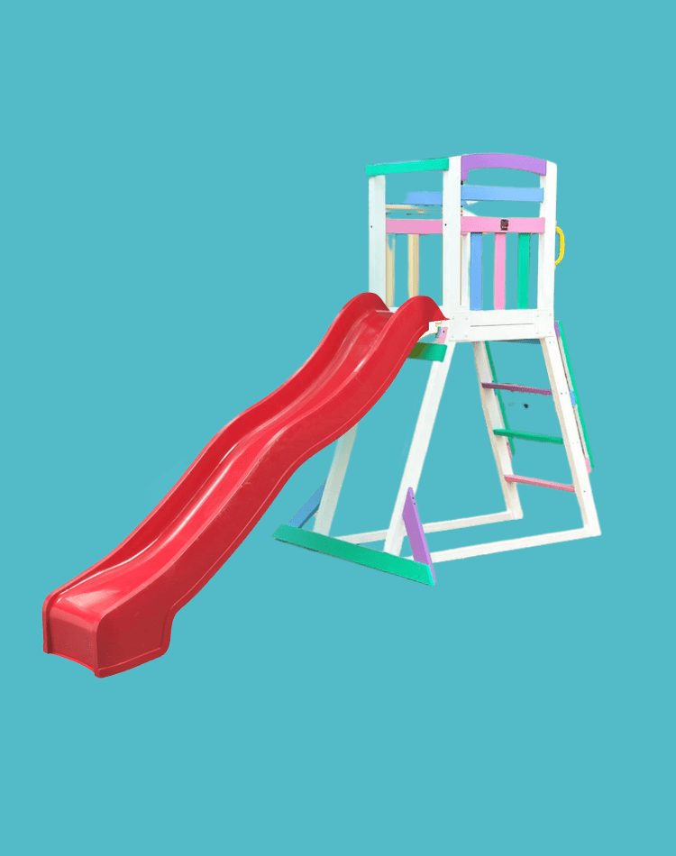 Pool Slide 2.2m with Wooden Frame - Choose your colour slide