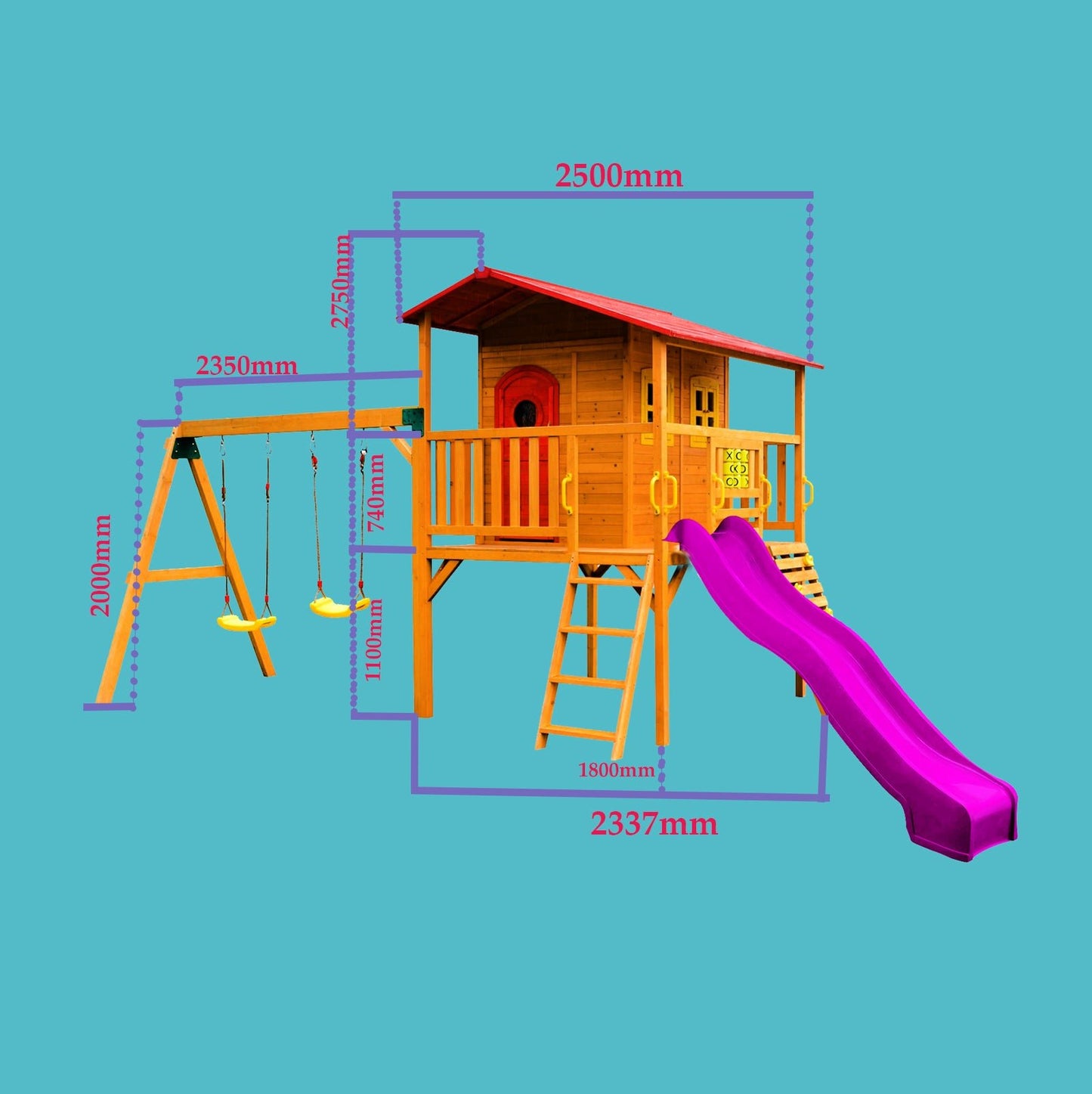 Sweet Shack with Swing Set