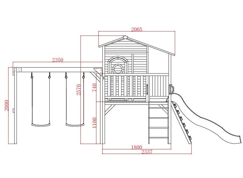 Sweet Shack with Swing Set
