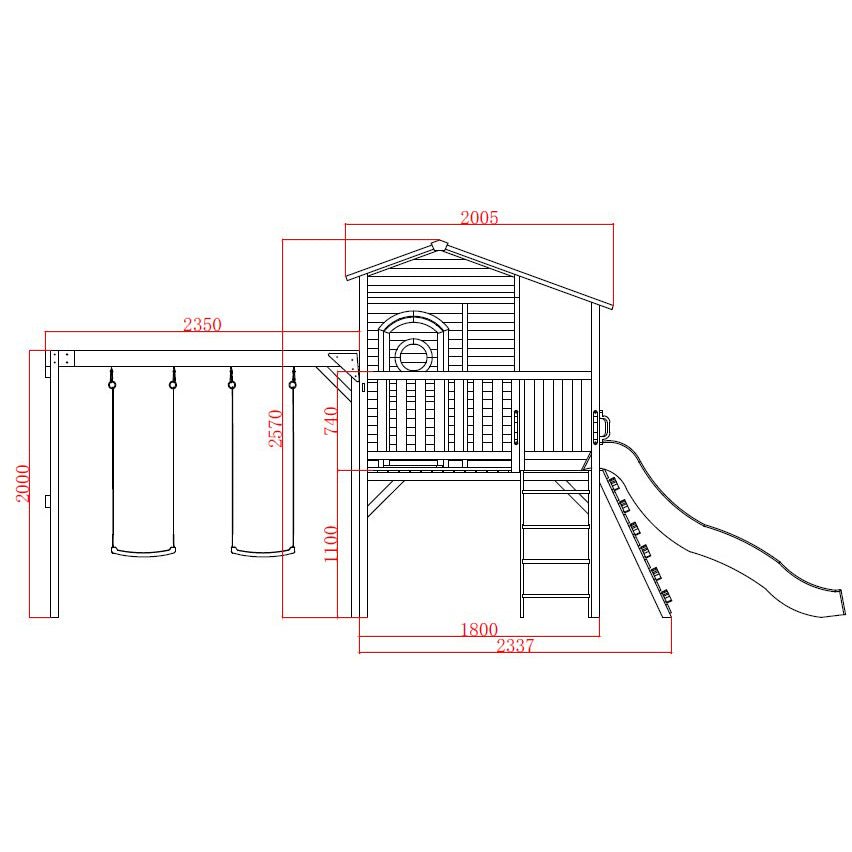 Sweet Shack with Swing Set