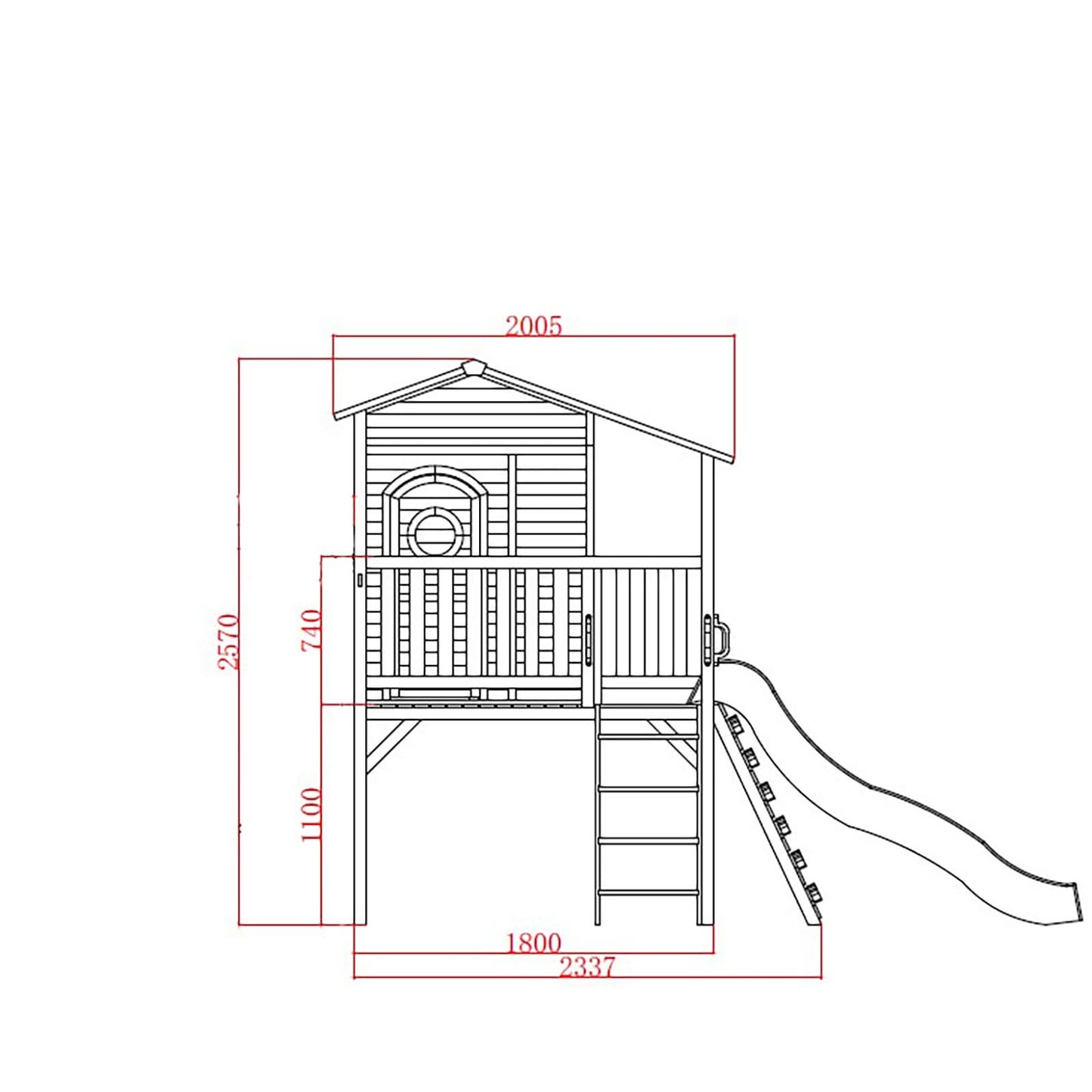 Sweet Shack Cubby House with Sandbox with Cover