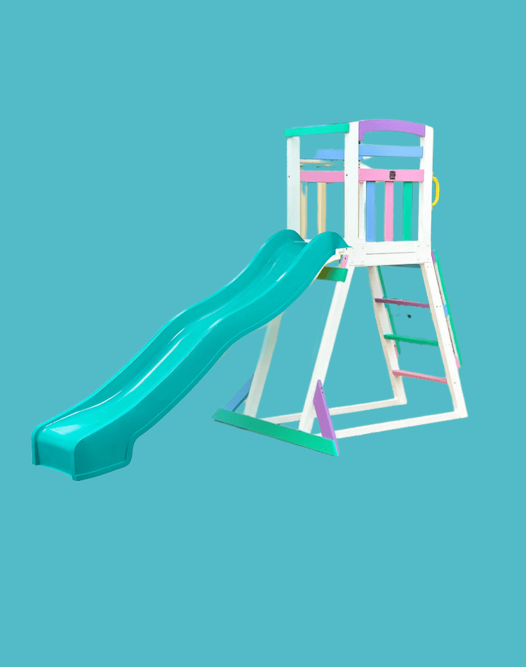 Pool Slide 2.2m with Wooden Frame - Choose your colour slide