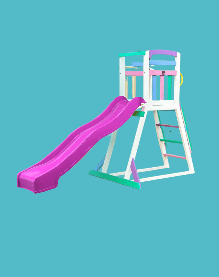 Pool Slide 2.2m with Wooden Frame - Choose your colour slide
