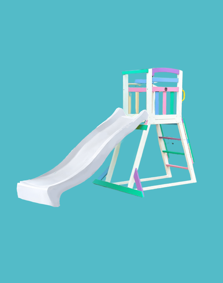 Pool Slide 2.2m with Wooden Frame - Choose your colour slide