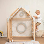 Scandinavian Wooden Climbing Playhouse