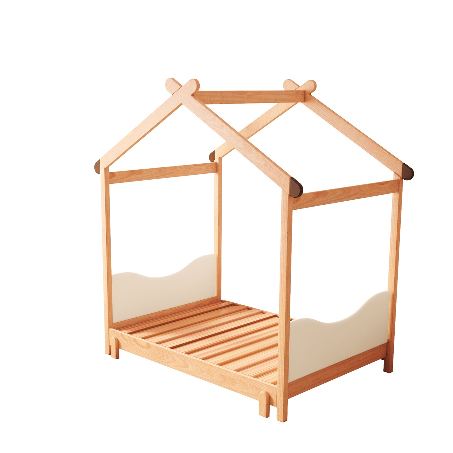 SLEEPY TIME KIDS Wooden Floor Bed Double Size (no Tent)