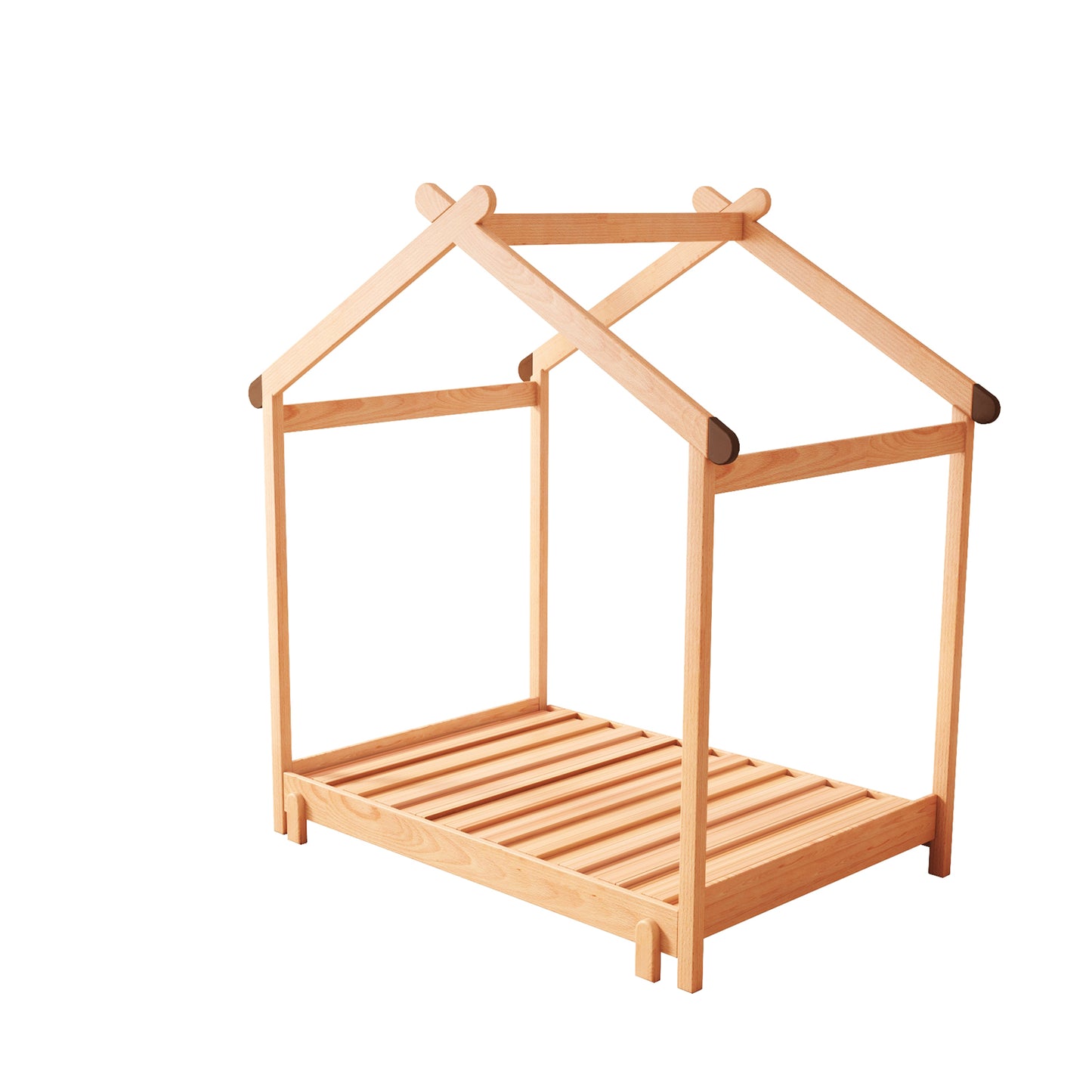 SLEEPY TIME KIDS Wooden Floor Bed Double Size (no Tent)