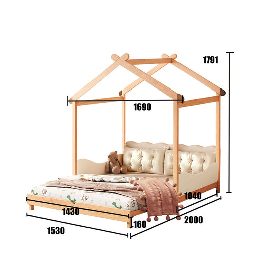 SLEEPY TIME KIDS Wooden Floor Bed Double Size (no Tent)